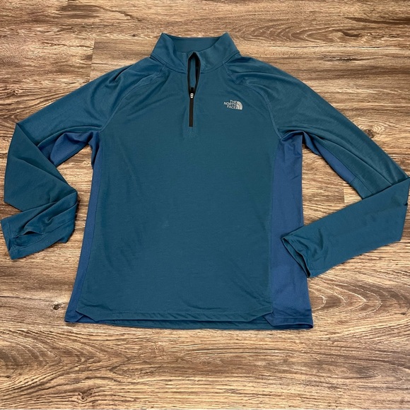 The North Face Mens Medium Quarter Zip Running Pullover FlashDry‎ - Picture 1 of 7